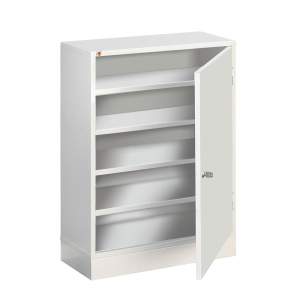 Szafka metalowa SERVE, 800x660x275 mm, biały