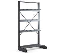 Regał PLUS, jednostronny, moduł podstawowy, 2500x1250 mm