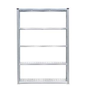 Regał TRANSFORM moduł podstawowy, 5 półek, 2500x1200x600 mm, galwanizowany