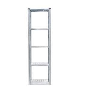 Regał TRANSFORM moduł podstawowy, 5 półek, 2500x600x800 mm, galwanizowany