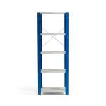 Regał MIX moduł podstawowy, 1740x600x500 mm, niebieski, szary