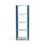 Regał MIX moduł podstawowy, 1740x600x600 mm, niebieski, szary