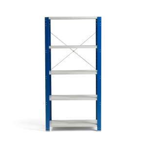 Regał MIX moduł podstawowy, 1740x800x400 mm, niebieski, szary