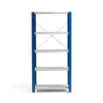 Regał MIX moduł podstawowy, 1740x800x600 mm, niebieski, szary