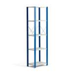 Regał MIX moduł podstawowy, 2100x600x500 mm, niebieski, szary