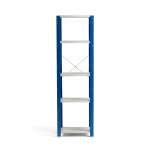 Regał MIX moduł podstawowy, 2100x600x600 mm, niebieski, szary