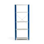 Regał MIX moduł podstawowy, 2100x800x400 mm, niebieski, szary