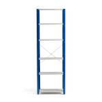 Regał MIX moduł podstawowy, 2500x800x500 mm, niebieski, szary