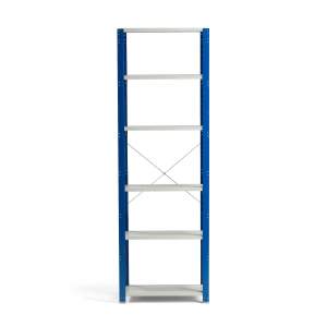 Regał MIX moduł podstawowy, 2500x800x500 mm, niebieski, szary