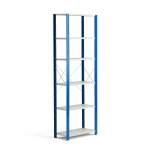 Regał MIX moduł podstawowy, 2500x800x600 mm, niebieski, szary