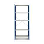 Regał MIX moduł podstawowy, 2100x800x400 mm, niebieski, szary
