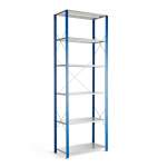 Regał MIX moduł podstawowy, 3000x1000x500 mm, niebieski, szare półki