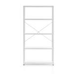 Regał FIRST, moduł podstawowy, 1960x1010x400 mm, biały