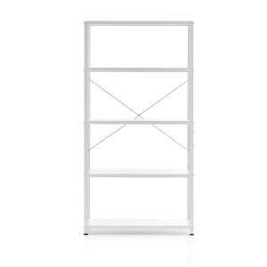 Regał FIRST, moduł podstawowy, 1960x1010x400 mm, biały