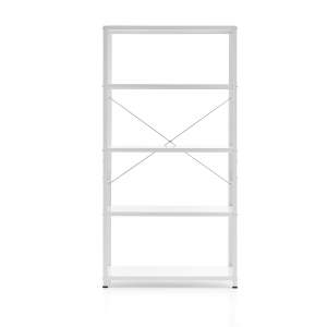 Regał FIRST, moduł podstawowy, 1960x1010x500 mm, biały