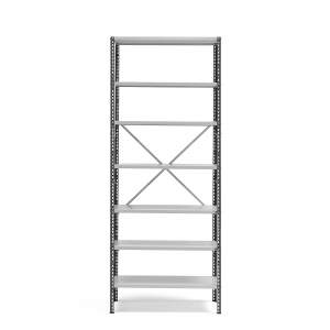 Regał POWER, moduł podstawowy, 2500x1010x600 mm, ciemnoszary