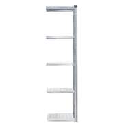 Regał TRANSFORM moduł dodatkowy, 5 półek, 2500x600x600 mm