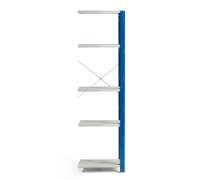 Regał MIX moduł dodatkowy, 2100x600x400 mm, niebieski, szary