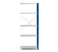 Regał MIX moduł dodatkowy, 2100x800x400 mm, niebieski, szary