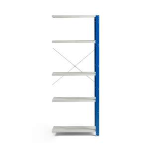 Regał MIX moduł dodatkowy, 2100x800x500 mm, niebieski, szary