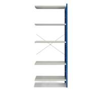Regał MIX Moduł dodatkowy, 2100x800x600 mm, stelaż zamknięty, niebieski, szary