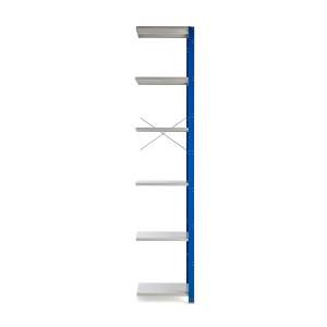 Regał MIX moduł dodatkowy, 3000x600x500 mm, niebieski, szare półki