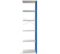 Regał MIX moduł dodatkowy, 3000x800x500 mm, niebieski, szare półki