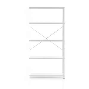 Regał FIRST moduł dodatkowy, 1960x1005x400 mm, biały