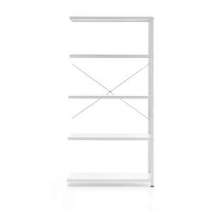 Regał FIRST moduł dodatkowy, 1960x1005x500 mm, biały