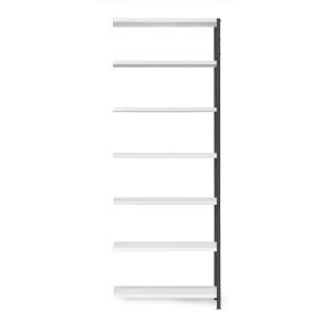 Regał IDEAL moduł dodatkowy, 2500x1005x400 mm, ciemnoszary