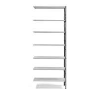 Regał POWER moduł dodatkowy, 2500x1005x400 mm, ciemnoszary