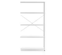 Regał MIX Moduł dodatkowy, 2100x1000x500 mm, stelaż zamknięty, niebieski, szary