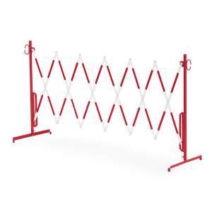 Bariera odgradzająca, składana, 3000 mm, biało-czerwony