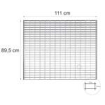 Krata WEMA pomostowa wypełnienie regału 111×89.5 cm 1000 kg nakładana