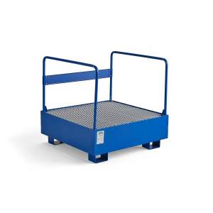 Paleta na beczkę z kratą i relingiem, 220 L