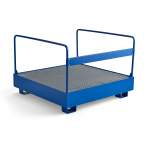 Paleta na 4 beczki z kratą i relingiem, 310 L