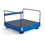 Paleta na 4 beczki z kratą i relingiem, 310 L