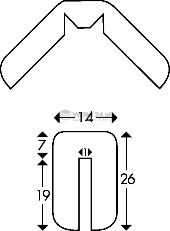 Osłona poliuretanowa krawędzi, profil elastyczny typ W