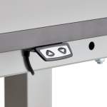 Stół do pakowania MOTION, z regulacją wysokości, 1500x800 mm, jasnoszary