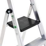 Profesjonalna drabina aluminiowa UPWARD, 4 stopnie, wys. 880 mm