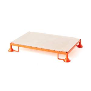 Paleta stalowa 1200x800x160 mm, platforma ze sklejki, obciążenie 500 kg