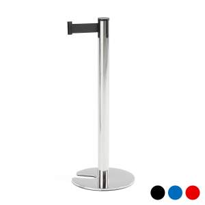 Słupek odgradzający z taśmą, 2000 mm, stal nierdzewna