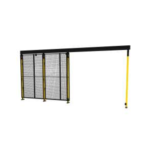 Drzwi przesuwne X-GUARD ze słupkami i siatką