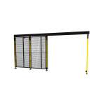 Drzwi przesuwne X-GUARD ze słupkami i siatką