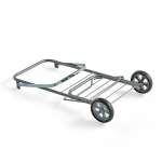 Stojak na worki na śmieci, na kółkach, 890x490x390 mm, srebrny