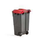 Kosz do segregacji LEWIS z pokrywą, 120L, czerwony
