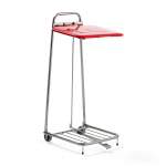 Stojak na worki na śmieci, 1050x430x450 mm, 125 L, czerwona pokrywa