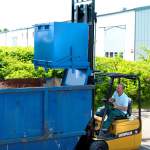 Kontener z dolnym opróżnianiem AMASS, bez pokrywy, 1600x1000x1300 mm, 1800 L