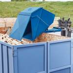 Kontener wywrotka, z pokrywą PILE, 2500 L, niebieski