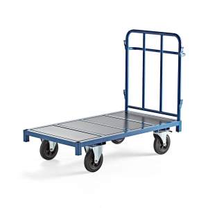 Wózek platformowy EMBARK, 1300x700 mm, 600 kg, niebieski